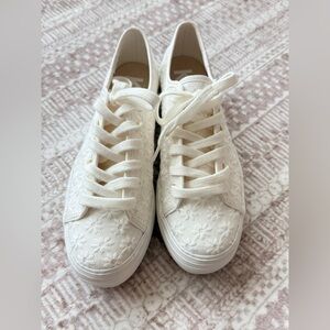 Keds White Floral Women's Sneakers